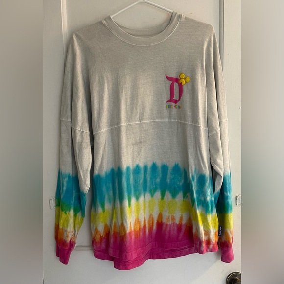Disney Parks Disneyland Spirit Jersey Rainbow Tie Dye Pineapple Size Medium - Picture 1 of 4